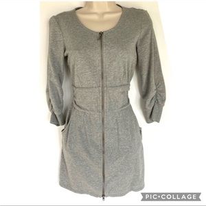 Juicy Couture Jersey Sweatshirt Dress Dual Zipper
